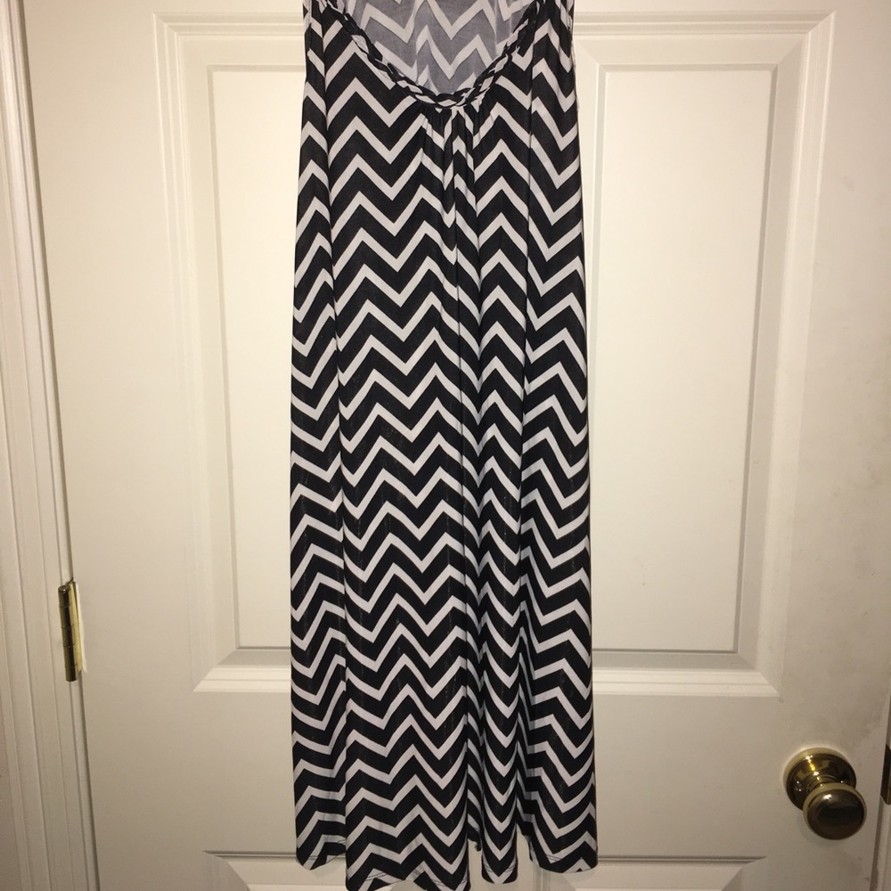 Chevron print skater dress